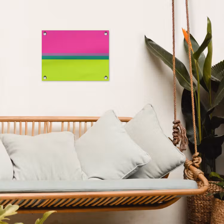 Strepen - Modern - Kleurrijk tuinposter los doek klein -sfeer7