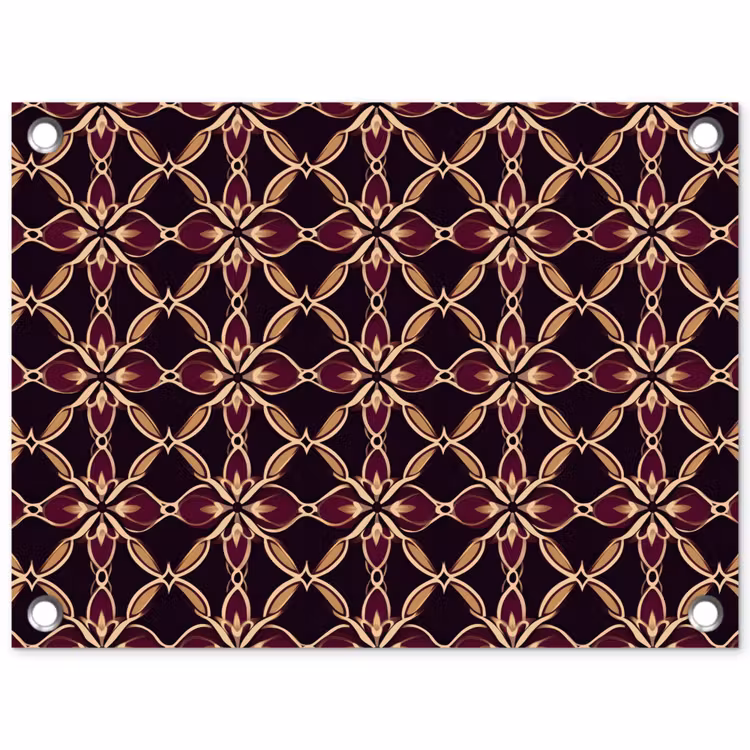 Symmetrisch - Tegel - Burgundy tuinposter los doek klein 239 -3d