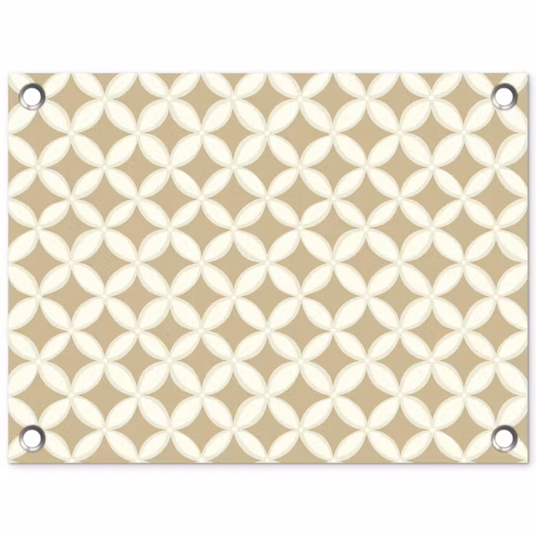 Symmetrisch - Motief - Beige tuinposter los doek klein 239 -3d