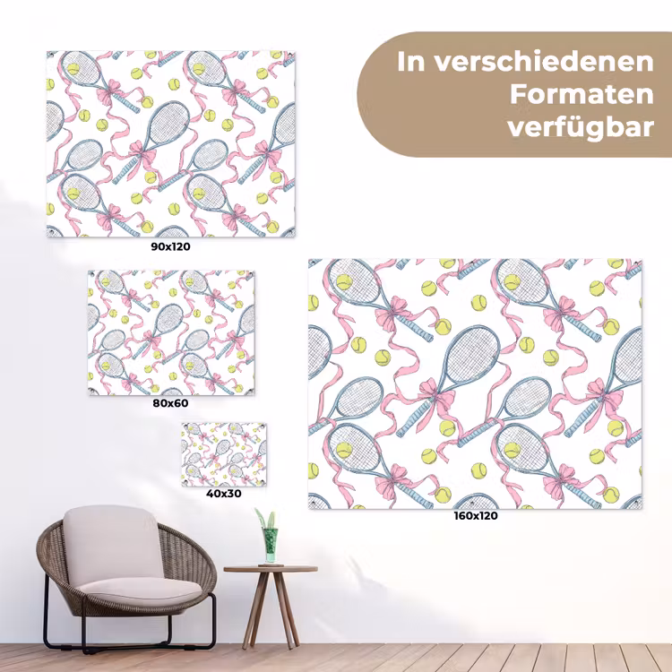 Tennis - Strikken - Kleurrijk tuinposter los doek klein 239 -Xsfeer9_DE