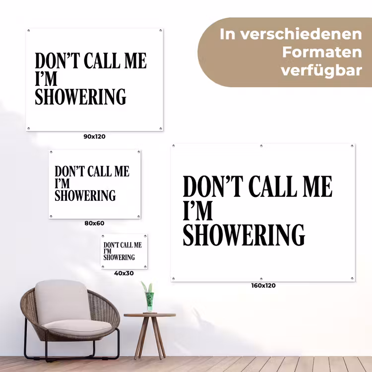 Tekst - Modern - Zwart - Wit tuinposter los doek klein -Xsfeer9_DE