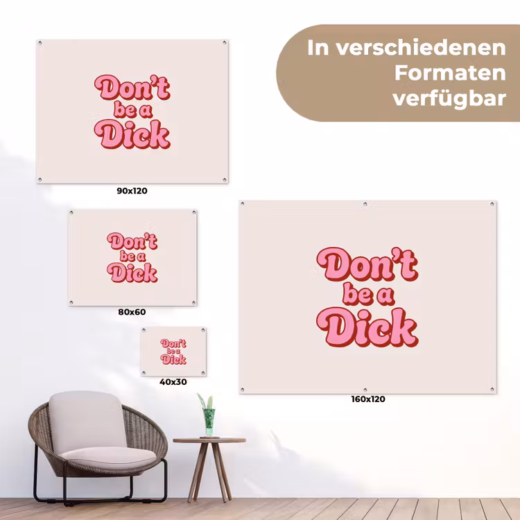 Tekst - Boodschap - Roze tuinposter los doek klein -Xsfeer9_DE