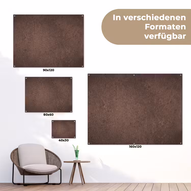 Textuur - Beton - Abstract - Donker - Bruin tuinposter los doek klein -Xsfeer9_DE