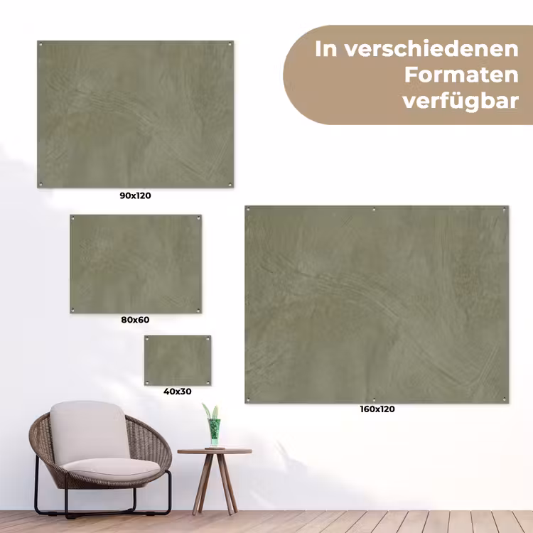 Textuur - Betonlook - Achtergrond - Modern - Groen tuinposter los doek klein -Xsfeer9_DE