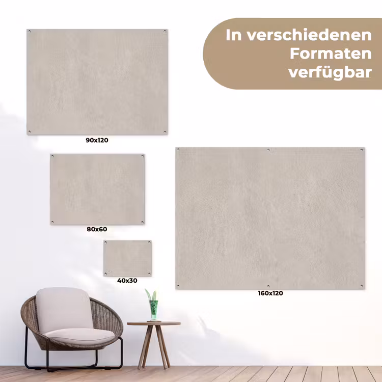 Textuur - Effen - Abstract - Beige tuinposter los doek klein -Xsfeer9_DE
