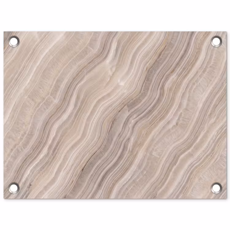 Textuur - Golvend - Abstract - Modern - Beige tuinposter los doek klein -3d
