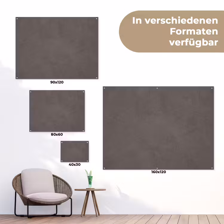 Textuur - Grijs - Modern - Abstract - Oppervlak tuinposter los doek klein -Xsfeer9_DE