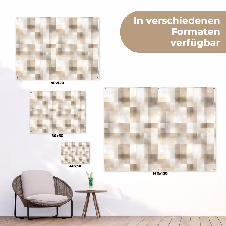 Textuur - Linnen - Beige tuinposter los doek klein 239 -Xsfeer9_DE