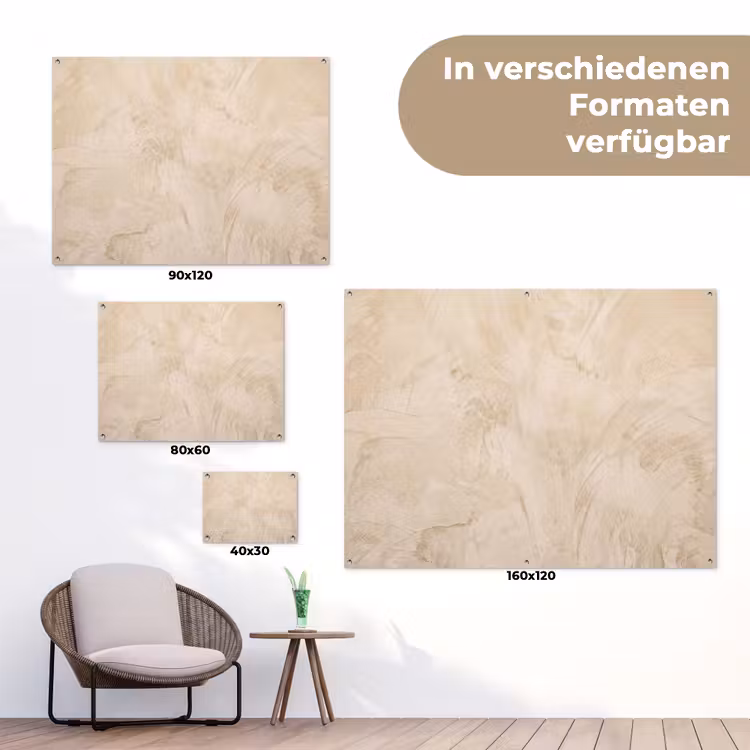 Textuur - Patroon - Abstract - Modern - Beige tuinposter los doek klein -Xsfeer9_DE