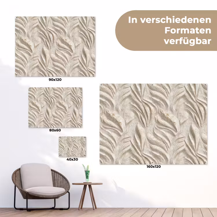 Textuur - Reliëf - Beige tuinposter los doek klein 239 -Xsfeer9_DE
