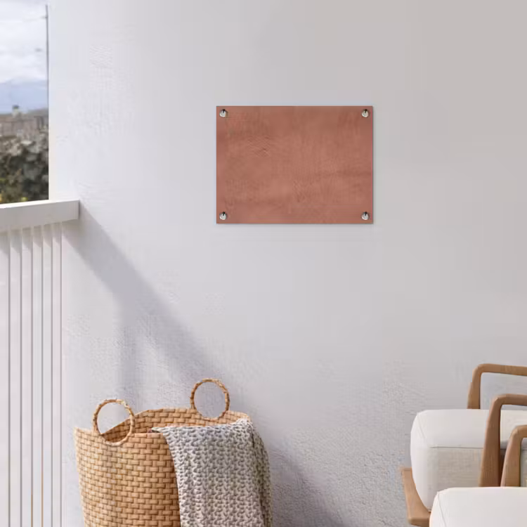 Textuur - Roodbruin - Grof - Modern tuinposter los doek klein -sfeer8
