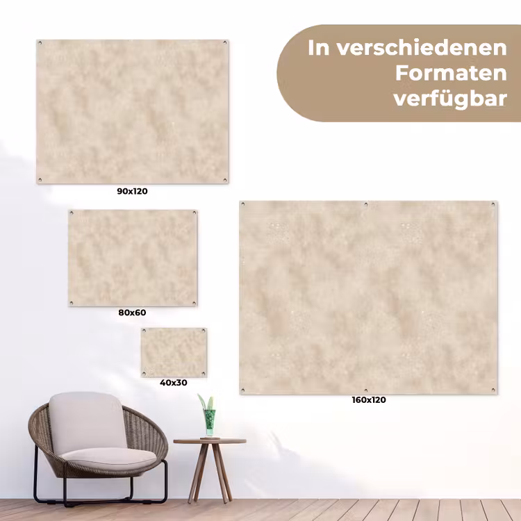 Structuur - Spikkels - Beige tuinposter los doek klein 239 -Xsfeer9_DE