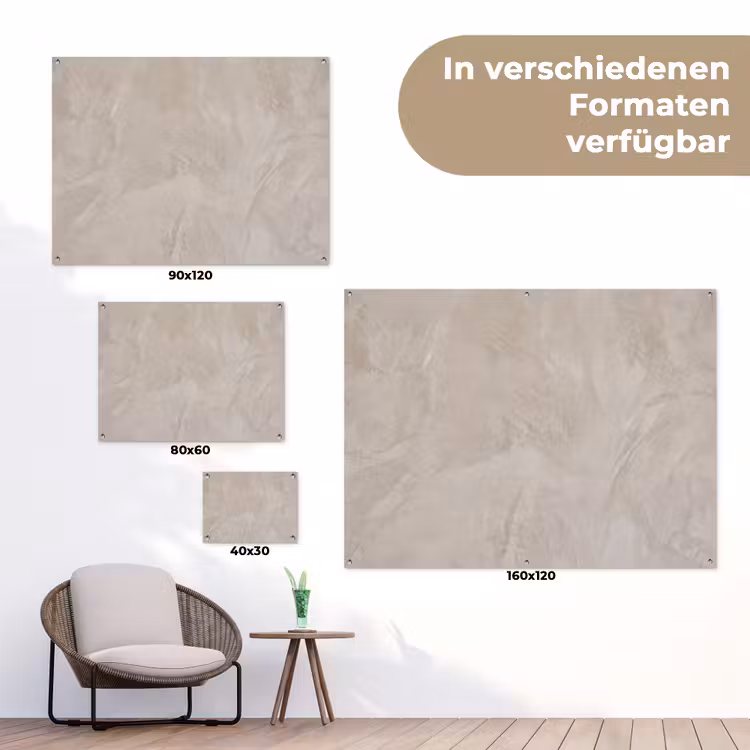 Textuur - Wand - Modern - Beige - Abstract tuinposter los doek klein -Xsfeer9_DE