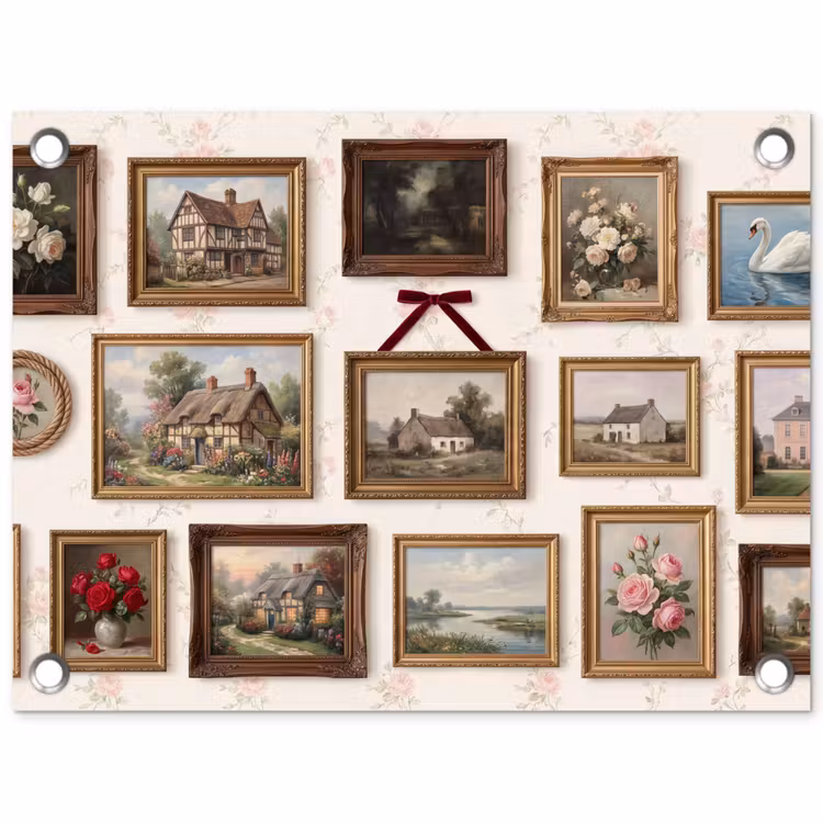 Dier - Kat - Portret - Klassiek tuinposter los doek klein -3d