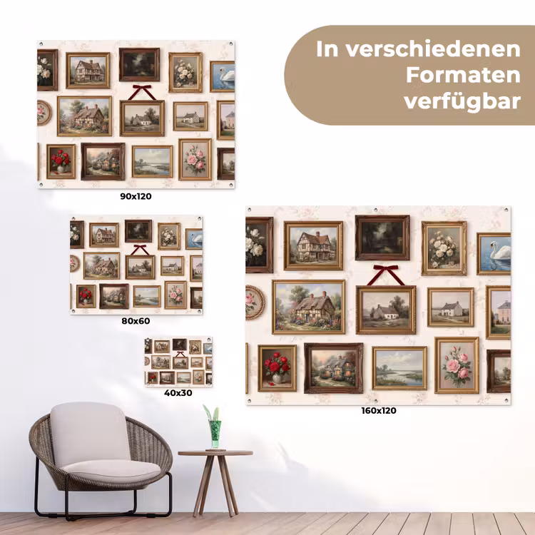 Dier - Kat - Portret - Klassiek tuinposter los doek klein -Xsfeer9_DE