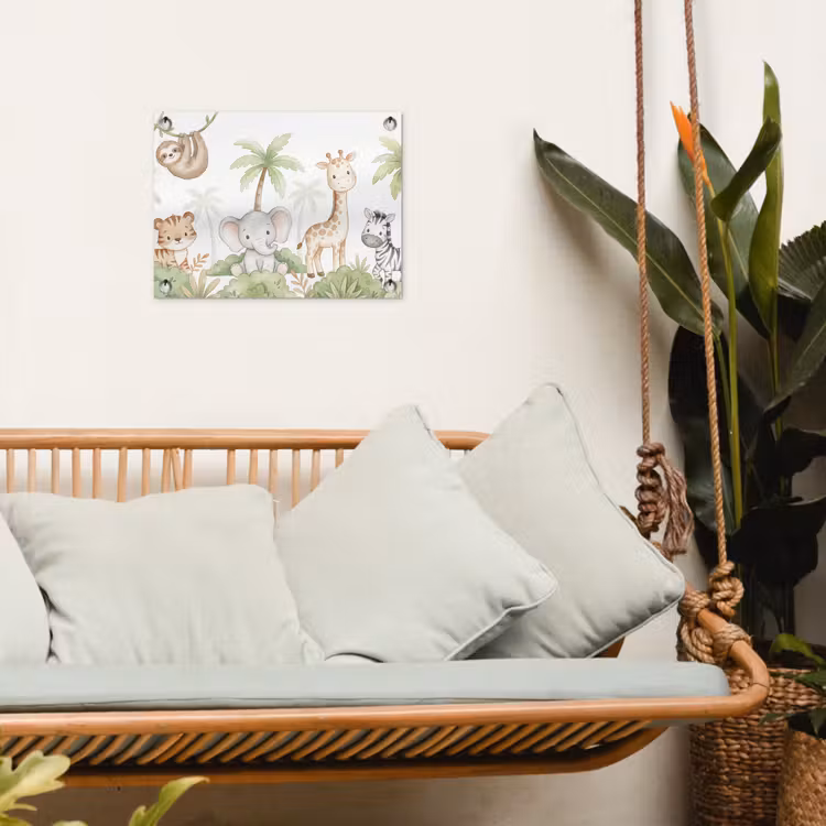 Dieren - Jungle - Pastel tuinposter los doek klein -sfeer7