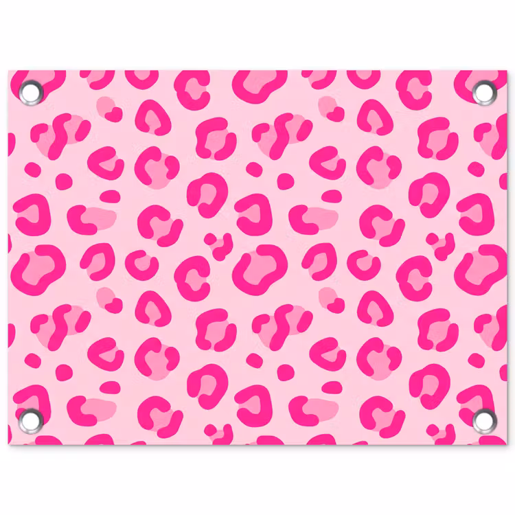 Dierenprint - Patroon - Abstract - Modern - Roze tuinposter los doek klein -3d