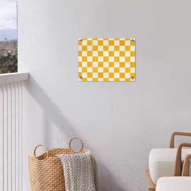 Traditioneel - Patroon - Geel tuinposter los doek klein 239 -sfeer8
