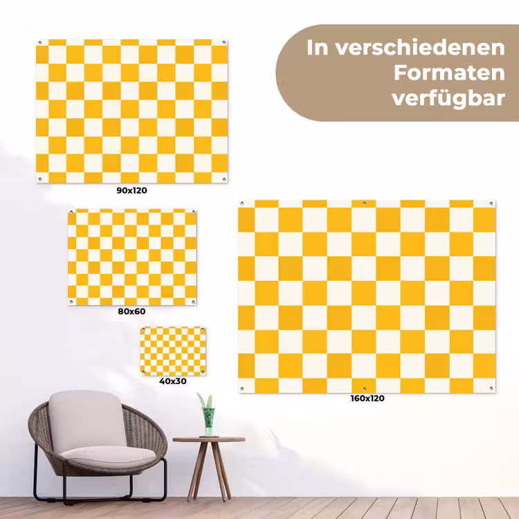 Traditioneel - Patroon - Geel tuinposter los doek klein 239 -Xsfeer9_DE