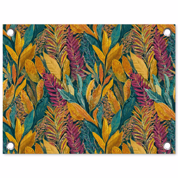 Tropische - Botanisch - Patroon - Kleurrijk - Exotisch tuinposter los doek klein 239 -3d