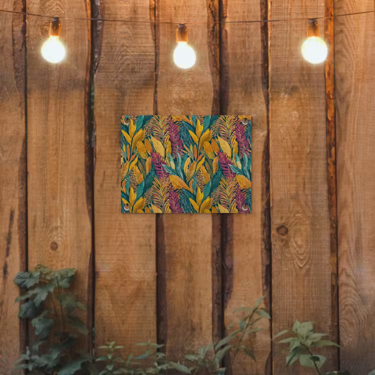 Tropische - Botanisch - Patroon - Kleurrijk - Exotisch tuinposter los doek klein 239 -sfeer1