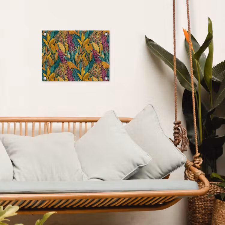 Tropische - Botanisch - Patroon - Kleurrijk - Exotisch tuinposter los doek klein 239 -sfeer7