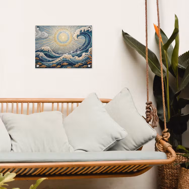 Onderwater - Koraal - Vis - Natuur - Kunst tuinposter los doek klein -sfeer7