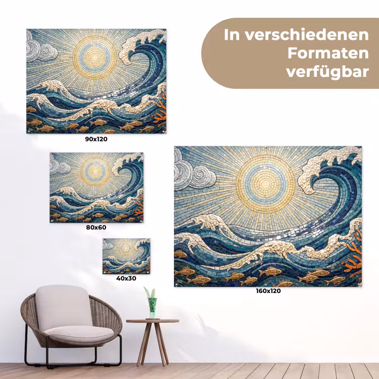 Onderwater - Koraal - Vis - Natuur - Kunst tuinposter los doek klein -Xsfeer9_DE