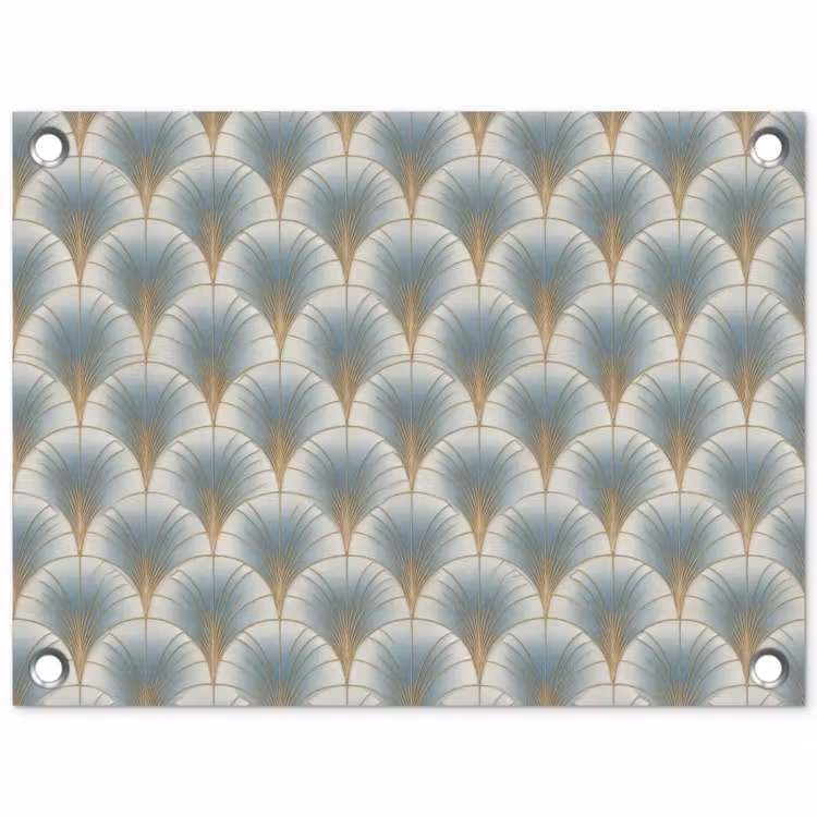 Waaier - Klassiek - Blauw tuinposter los doek klein 239 -3d