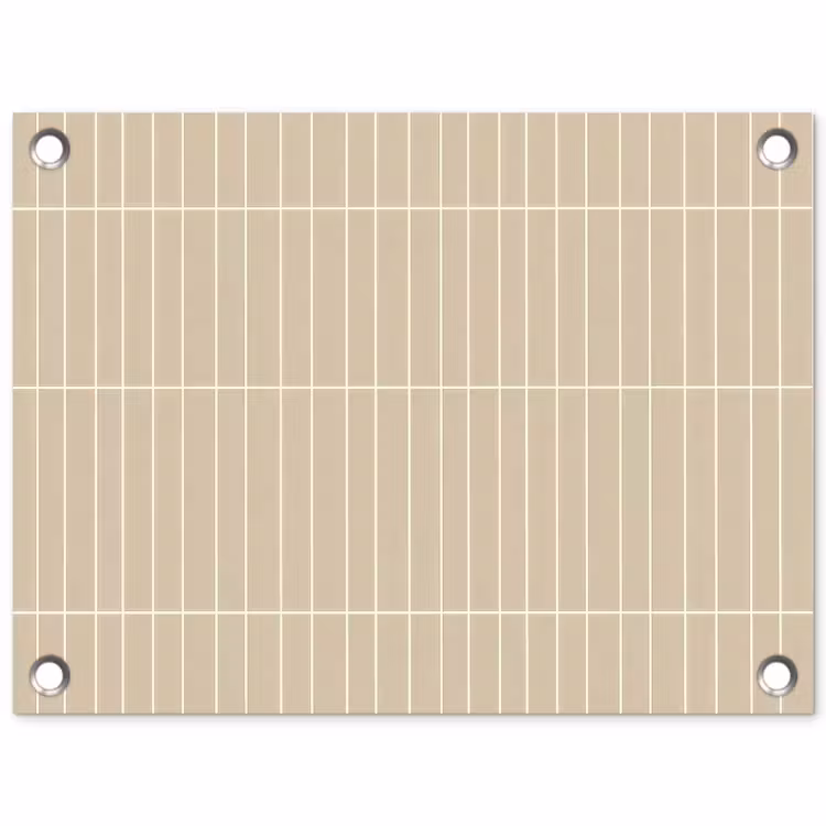 Verticaal - Wandtegel - Crème - Beige tuinposter los doek klein 239 -3d