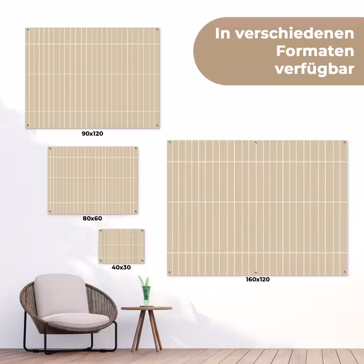 Verticaal - Wandtegel - Crème - Beige tuinposter los doek klein 239 -Xsfeer9_DE