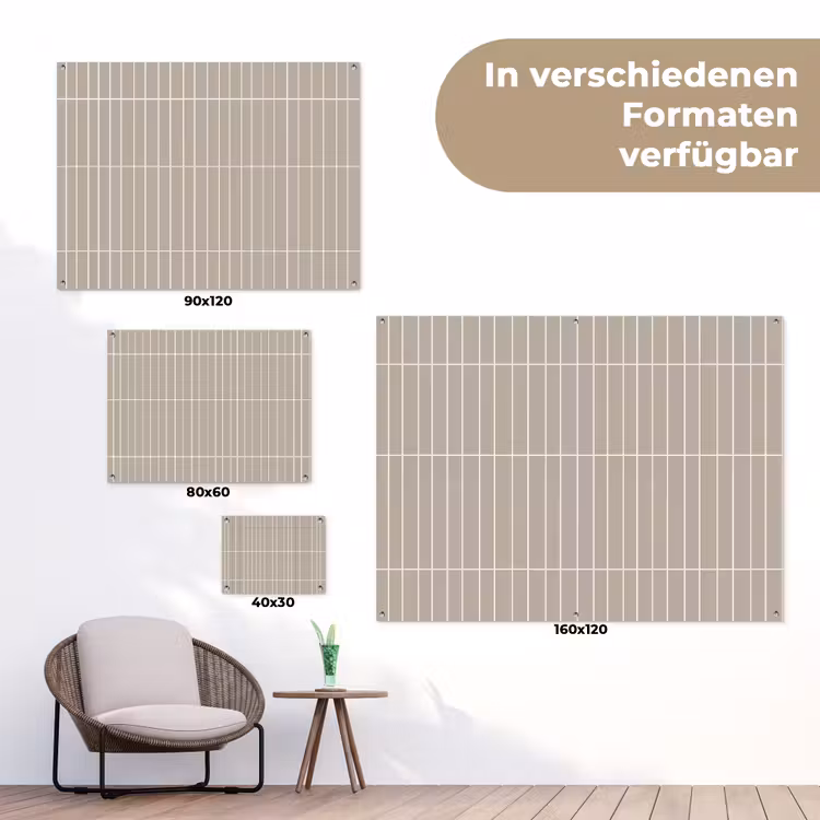 Verticaal - Wandtegel - Licht Beige tuinposter los doek klein 239 -Xsfeer9_DE