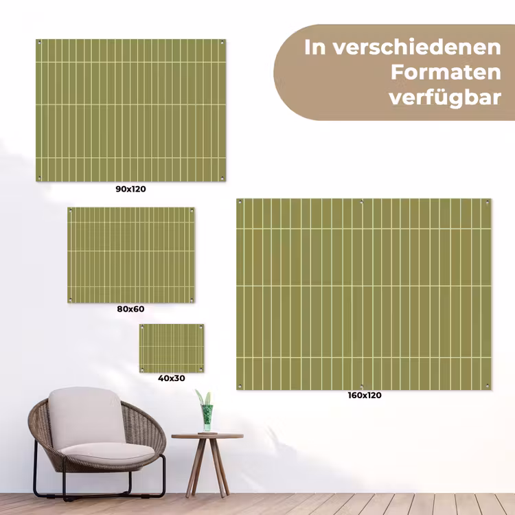 Verticaal - Wandtegel - Olijfgroen tuinposter los doek klein 239 -Xsfeer9_DE
