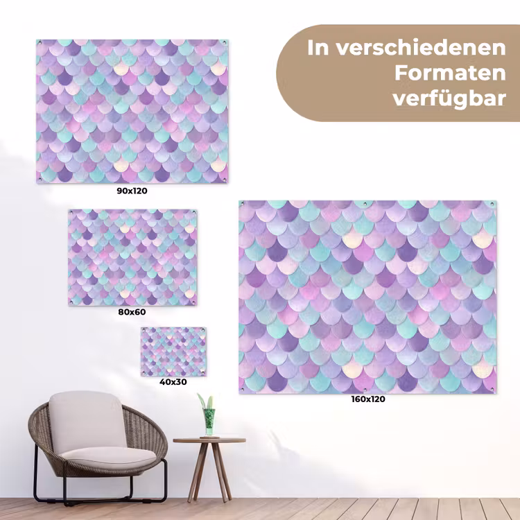 Dromerig - Zeemeermin - Pastel tuinposter los doek klein 239 -Xsfeer9_DE