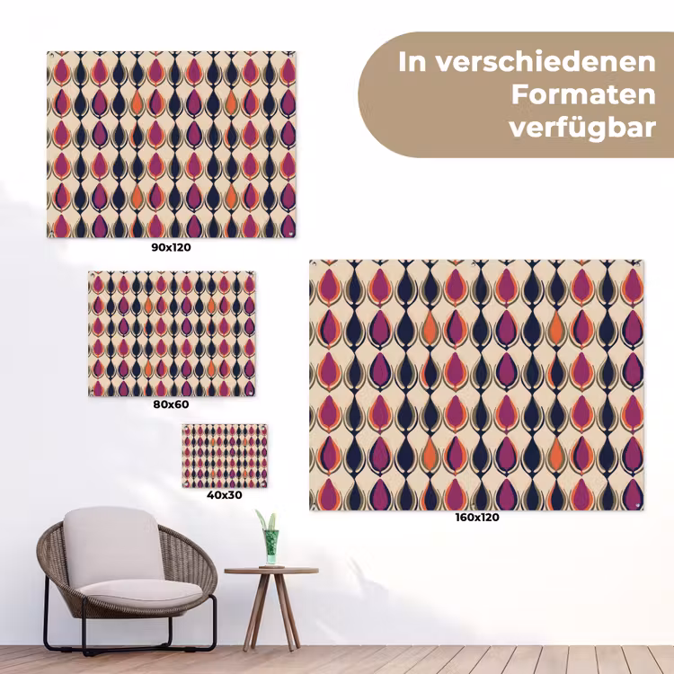 Vintage - Retro - Kleurrijk tuinposter los doek klein 239 -Xsfeer9_DE