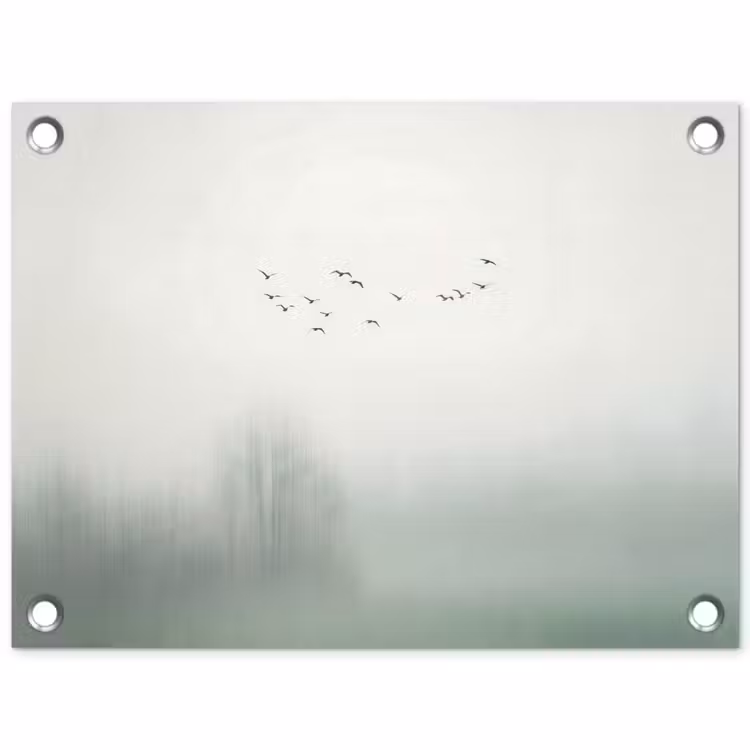 Vogel - Vlucht - Natuur - Minimalistisch tuinposter los doek klein -3d
