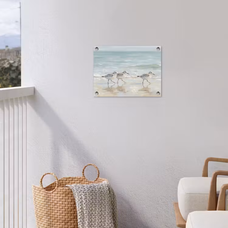 Vogels - Strand - Zee tuinposter los doek klein -sfeer8