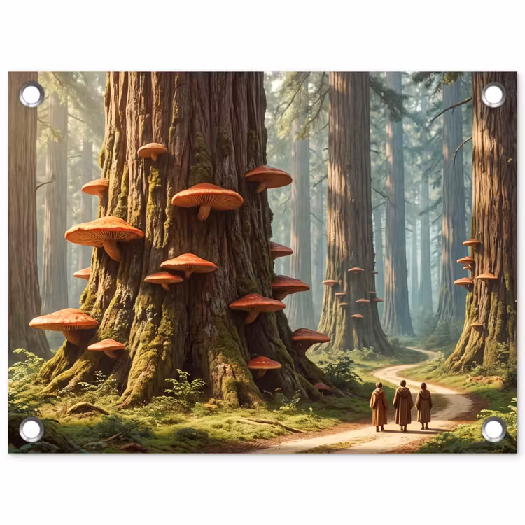 Gartenposter - Wald – Bäume – Natur - Bos - Bomen - Natuur tuinposter los doek klein