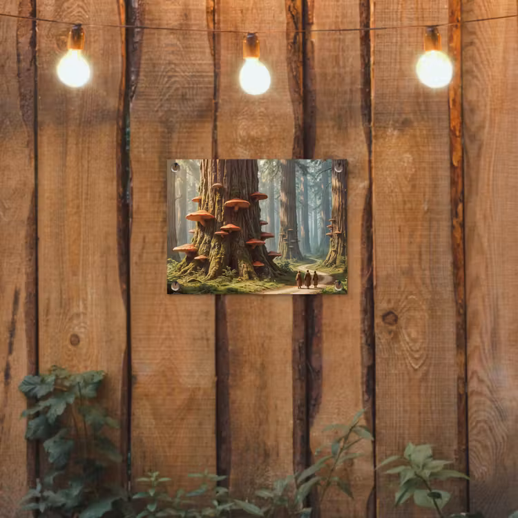Gartenposter - Wald – Bäume – Natur - Bos - Bomen - Natuur tuinposter los doek klein