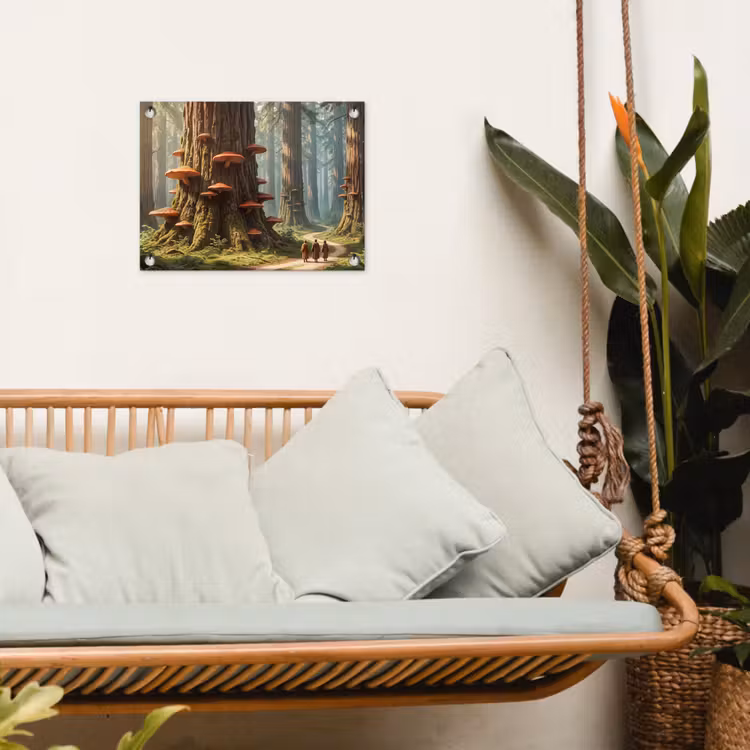 Gartenposter - Wald – Bäume – Natur - Bos - Bomen - Natuur tuinposter los doek klein