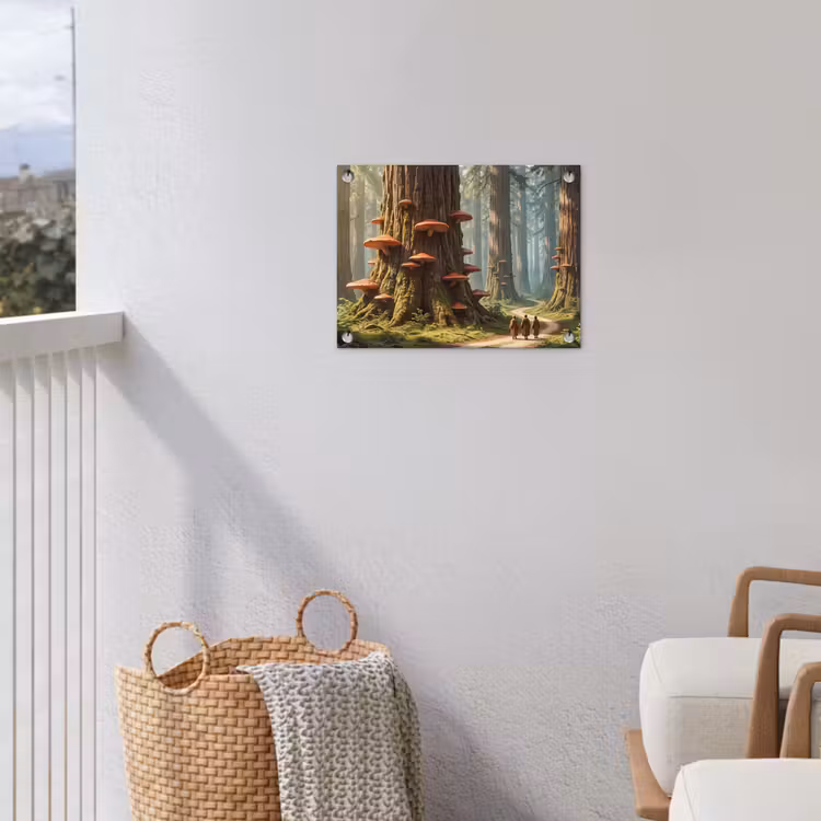 Gartenposter - Wald – Bäume – Natur - Bos - Bomen - Natuur tuinposter los doek klein