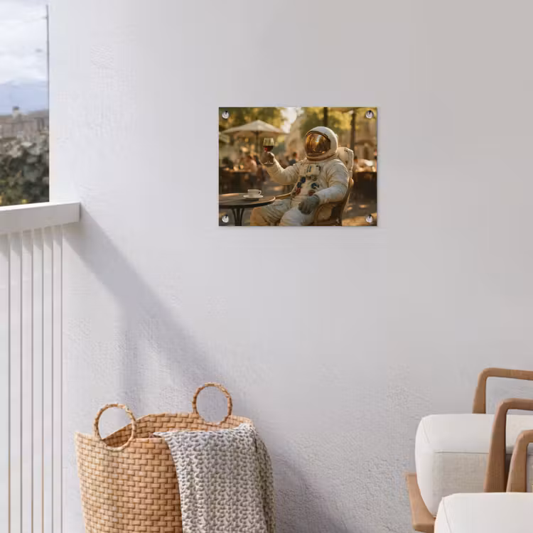 Wijn - Rood - Terras - Koffie tuinposter los doek klein -sfeer8