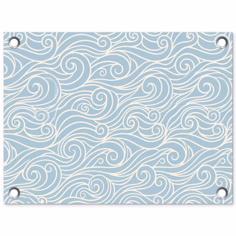 Golf - Abstract - Natuur - Modern - Blauw tuinposter los doek klein -3d