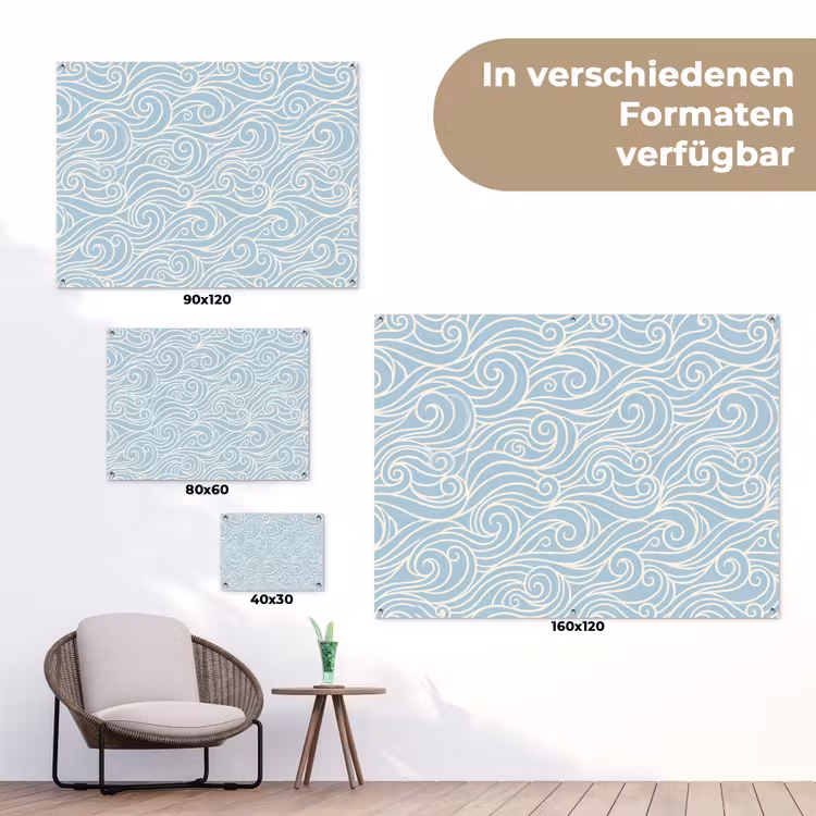Golf - Abstract - Natuur - Modern - Blauw tuinposter los doek klein -Xsfeer9_DE