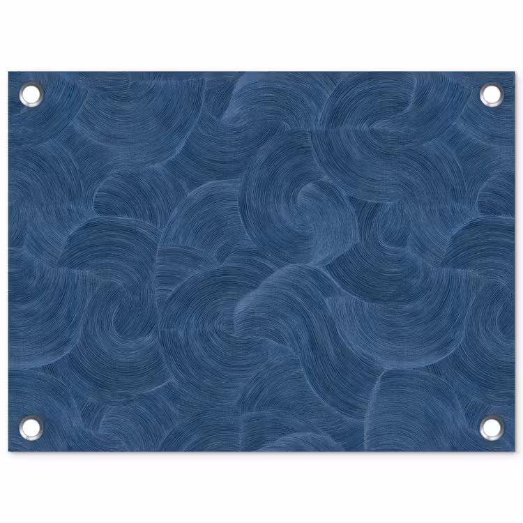 Golven - Textuur - Patroon - Blauw tuinposter los doek klein 239 -3d