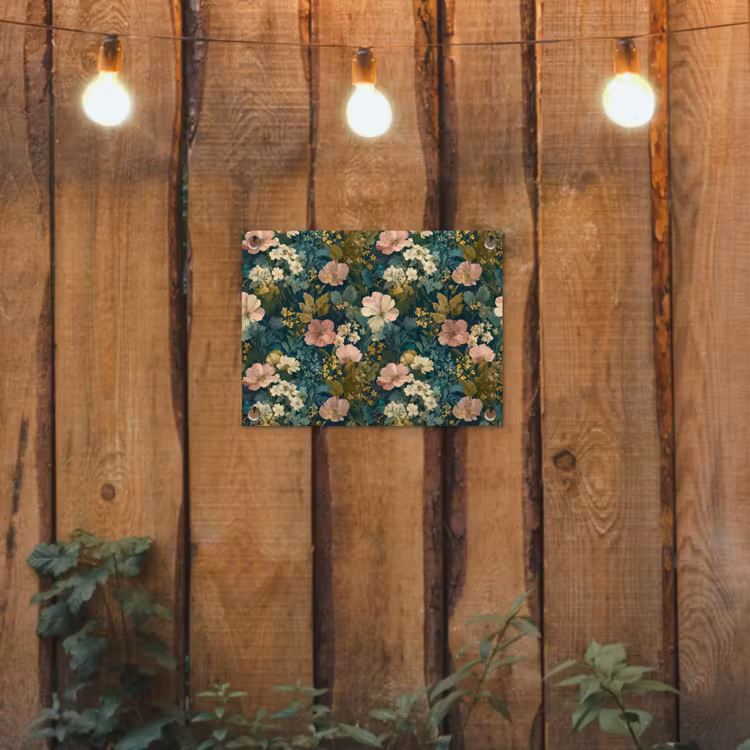 Wilde bloemen - Botanisch - Patroon - Roze - Romantisch tuinposter los doek klein 239 -sfeer1