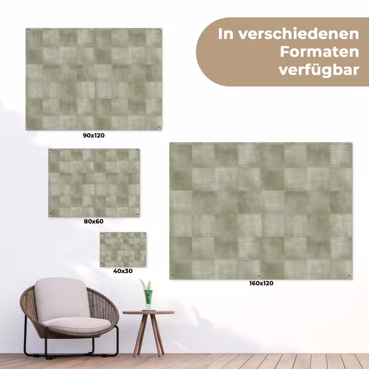 Vlakken - Rustiek - Groen tuinposter los doek klein 239 -Xsfeer9_DE