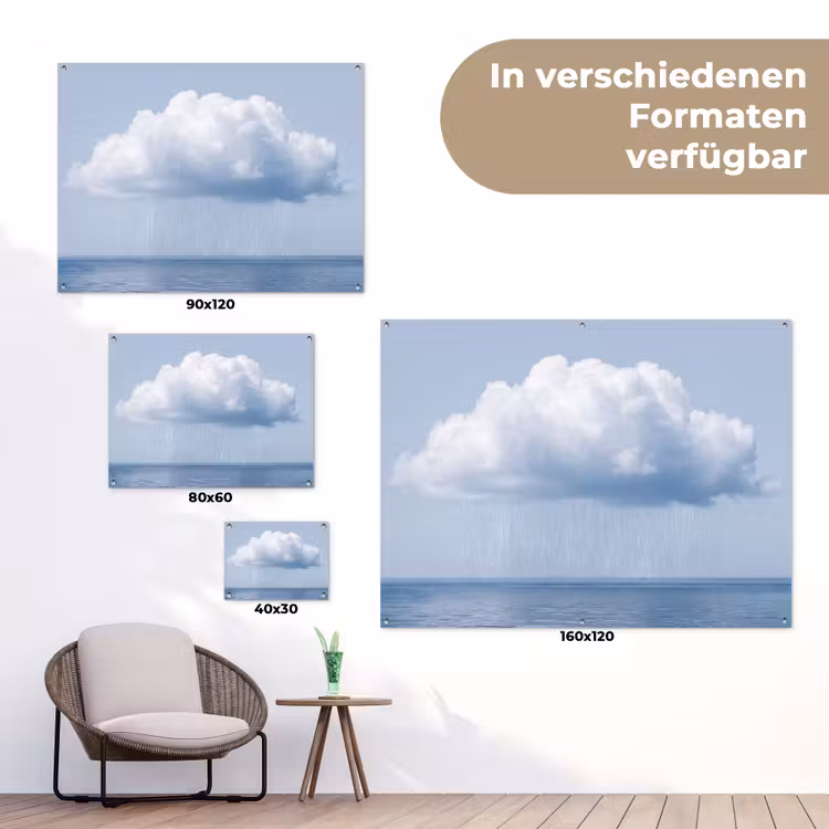 Gartenposter - Wolke – Regen – Natur - Wolk - Regen - Natuur tuinposter los doek klein