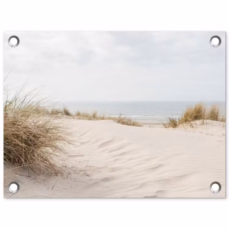 Wolken - Duinlandschap - Zand tuinposter los doek klein -3d