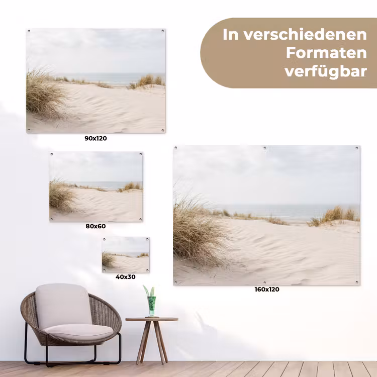 Wolken - Duinlandschap - Zand tuinposter los doek klein -Xsfeer9_DE